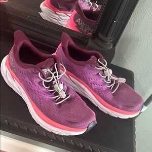 Hoka Women's Berry and Pink Athletic Shoes